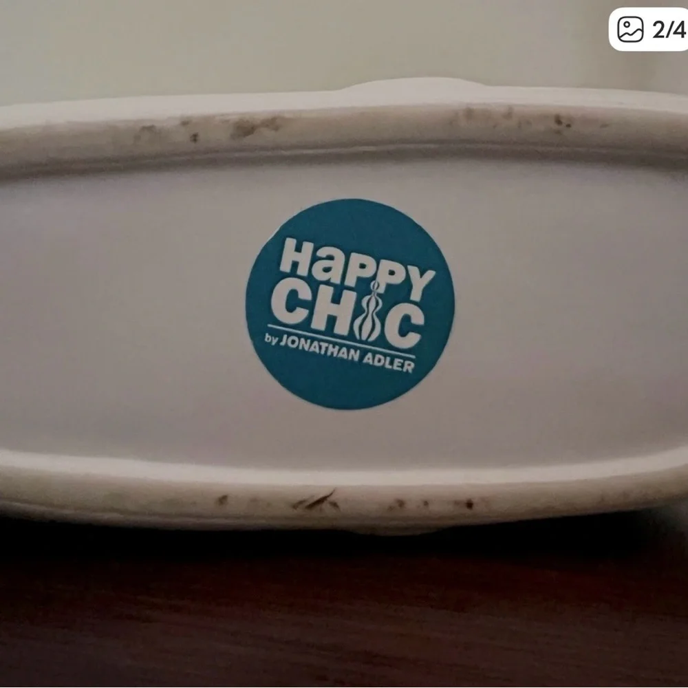 Jonathan Adler Happy Chic whale bud vase. 5 1/2” wide by 5” high.